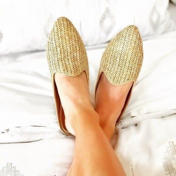 Universal Thread Shoes - Universal Thread Violet Woven Mules Tan 9.5